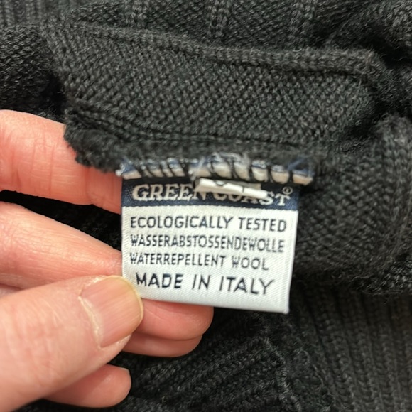 GREEN COAST Yachting Outfits Henley Sweater Italy Wool Blend Sz. Large (54) - Picture 13 of 15